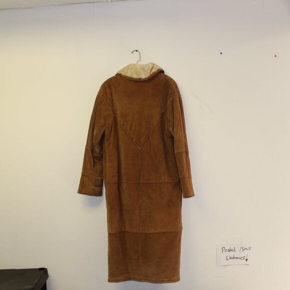 NATURAL COLOR 100% REAL SHEEPSKIN SHEARLING LEATHER COAT JACKET (Size - S) - Picture 3 of 4